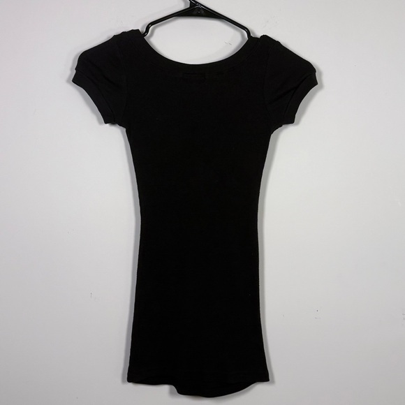 Vintage Wet Seal Black Scoop Neck Baby Tee - Picture 2 of 8